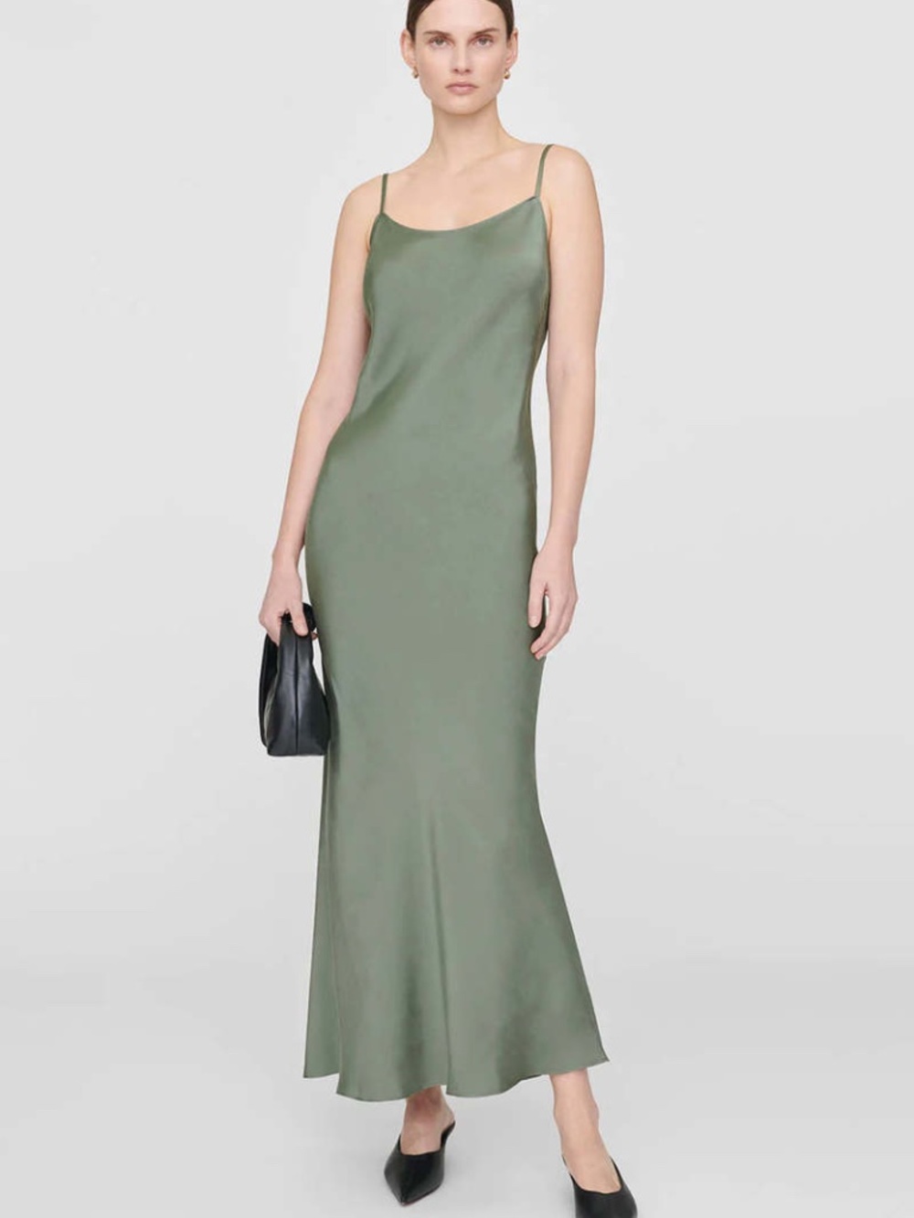 ANINE BING CHLOE SILK DRESS - ARTICHOKE - Picture 4 of 6